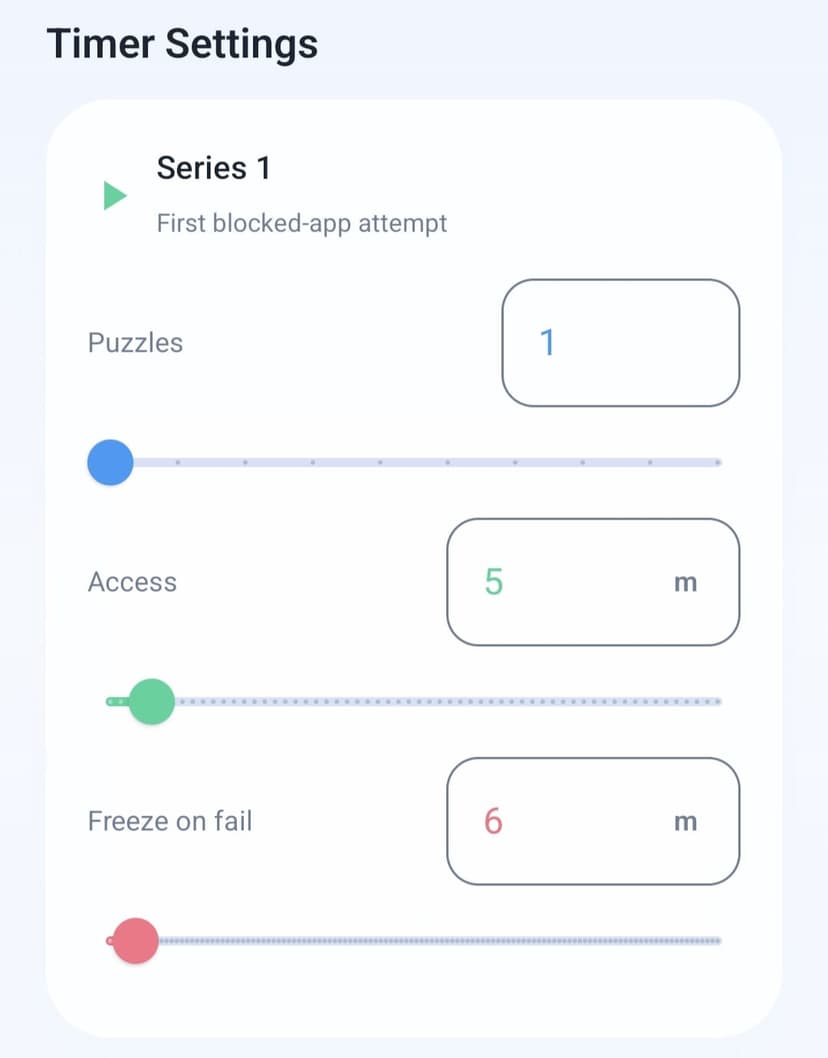 Tune the timer series screenshot